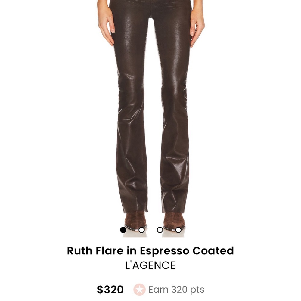 L'AGENCE Espresso Coated Flare Pants